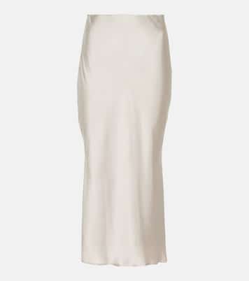 Gonna midi in raso | Brunello Cucinelli