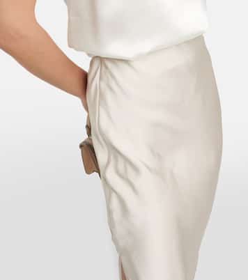 Gonna midi in raso | Brunello Cucinelli