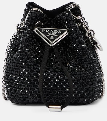 Secchiello Mini in raso con cristalli | Prada