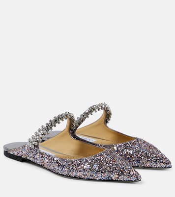 Bing embellished leather-trimmed mules | Jimmy Choo
