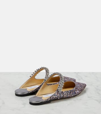 Bing embellished leather-trimmed mules | Jimmy Choo