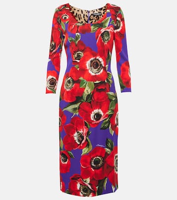Abito in misto seta con stampa | Dolce&Gabbana
