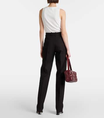 Pantalones rectos de mezcla de algodón | Bottega Veneta