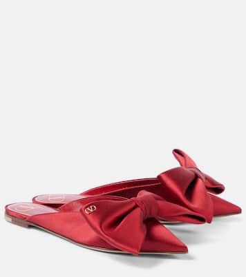 Mules in raso con fiocco | Valentino Garavani