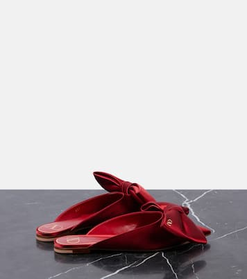 Mules in raso con fiocco | Valentino Garavani