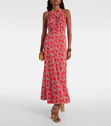 Vestido midi Nyck con cuello halter | Diane von Furstenberg