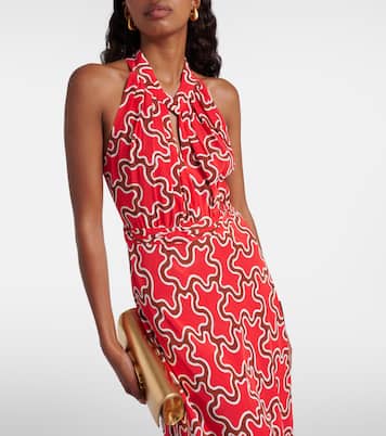 Vestido midi Nyck con cuello halter | Diane von Furstenberg