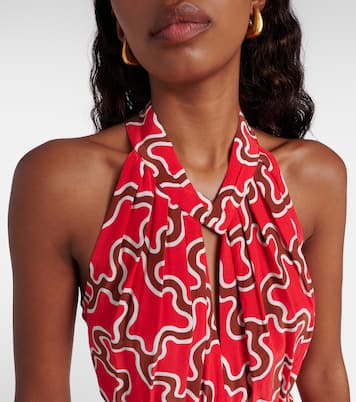 Vestido midi Nyck con cuello halter | Diane von Furstenberg