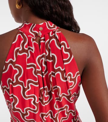 Vestido midi Nyck con cuello halter | Diane von Furstenberg