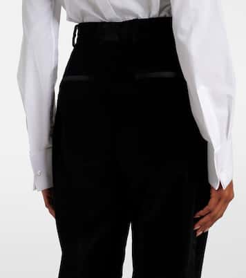 High-Rise-Smokinghose aus Samt | Dolce&Gabbana
