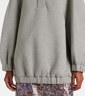 Felpa oversize in jersey di misto cotone | Dries Van Noten