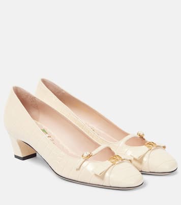Escarpins Bowow 45 en cuir embossé | Valentino Garavani