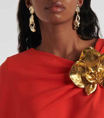 Boucles d’oreilles clip à cristaux | Oscar de la Renta