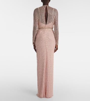 Robe longue Nina en tulle à sequins | Jenny Packham