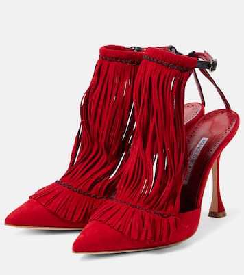 Escarpins Fiki 105 en daim | Manolo Blahnik