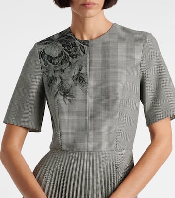 Vestido midi a cuadros Príncipe de Gales | Erdem