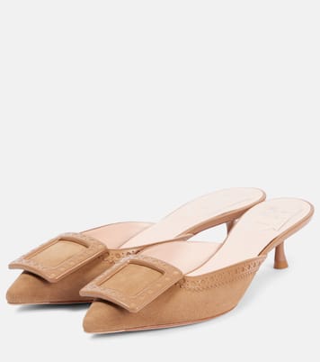 Mules Viv’ In The City 45 en daim | Roger Vivier