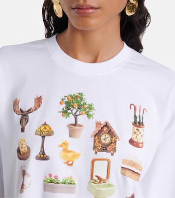 Camiseta de jersey de algodón estampada | JW Anderson