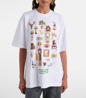 Camiseta de jersey de algodón estampada | JW Anderson