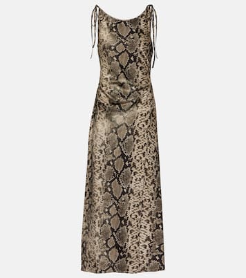 Bedrucktes Midikleid Dayla aus Satin | Acne Studios