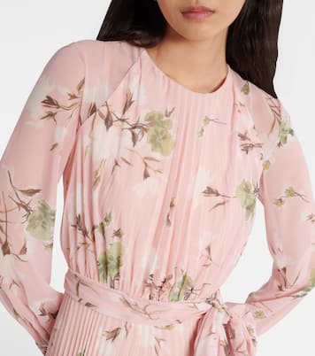 Abito lungo in voile con stampa floreale | Erdem