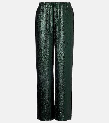 Pantaloni regular con paillettes | Dries Van Noten