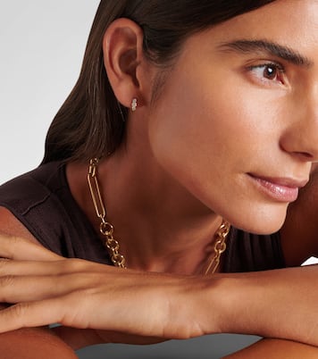 Boucles d'oreilles Rivulet Small en or 14 ct et diamants | Ileana Makri