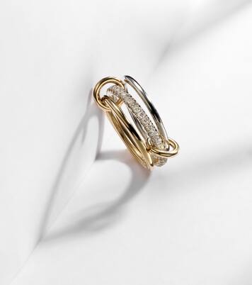 Bague Tigris SG en or 18 ct et argent sterling et diamants | Spinelli Kilcollin