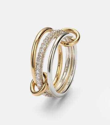 Bague Tigris SG en or 18 ct et argent sterling et diamants | Spinelli Kilcollin