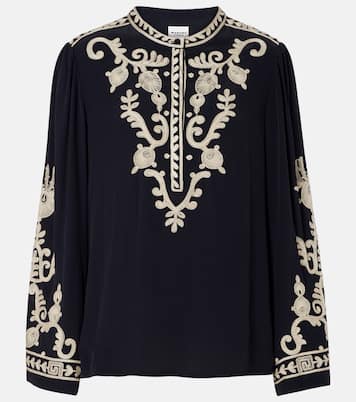 Falonne embroidered crêpe blouse | Marant Etoile