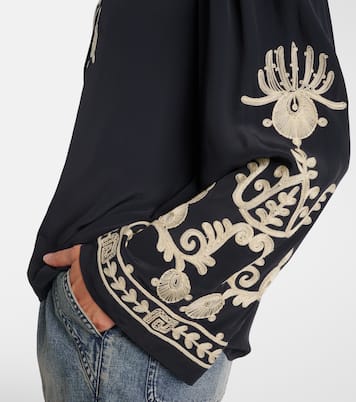 Falonne embroidered crêpe blouse | Marant Etoile