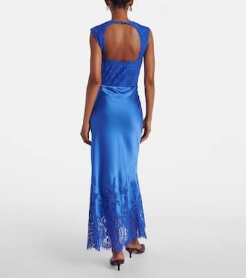 Remi lace and satin maxi dress | Rebecca Vallance