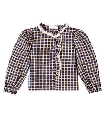 Ginevra checked ruffled shirt | C'era Una Volta