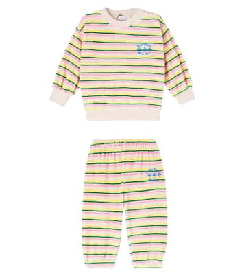 Bébé – Set sweat-shirt et pantalon de survêtement rayés en velours | Bobo Choses