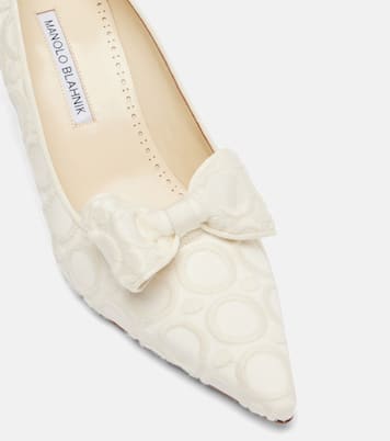 Epirotes 70 embroidered satin pumps | Manolo Blahnik