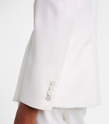 Satin-trimmed virgin wool gabardine blazer | Max Mara