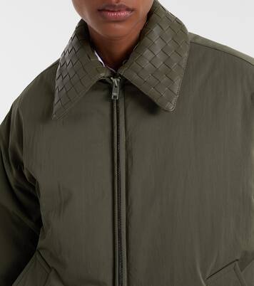 Intrecciato leather-trimmed down jacket | Bottega Veneta