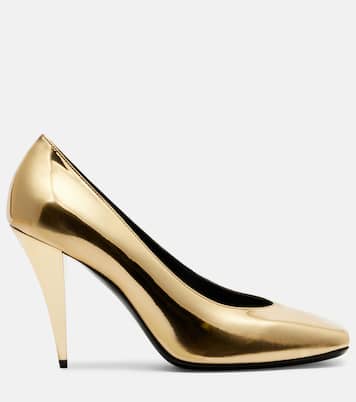 Pumps Sliced Square 95 aus Metallic-Lackleder | Givenchy