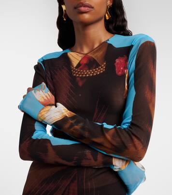 Printed sheer maxi dress | Jean Paul Gaultier