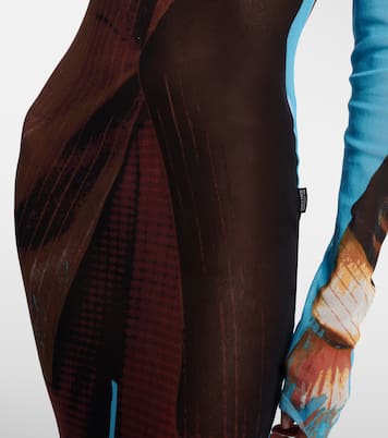 Printed sheer maxi dress | Jean Paul Gaultier