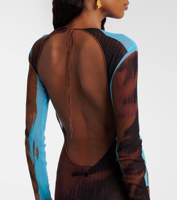 Printed sheer maxi dress | Jean Paul Gaultier