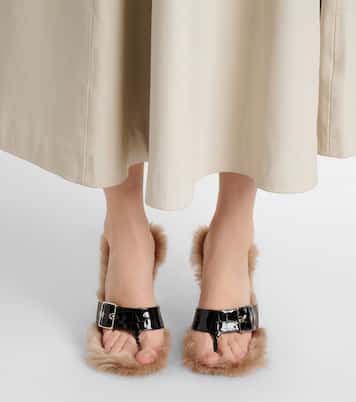 Helix 95 croc-effect leather thong sandals | Christen