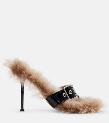 Helix 95 croc-effect leather thong sandals | Christen