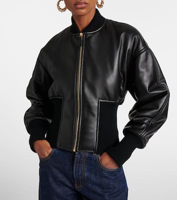 Leather bomber jacket | Alaïa