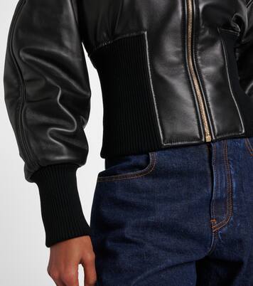 Leather bomber jacket | Alaïa