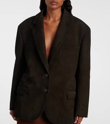 Giacca in suede con shearling  | Prada