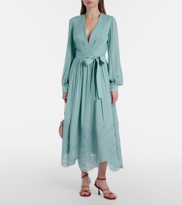 Midikleid aus einem Seidengemisch mit Spitze | Elie Saab