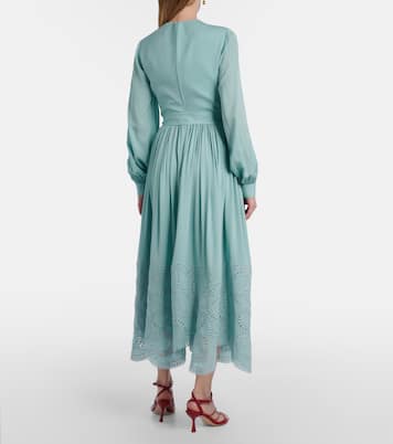 Midikleid aus einem Seidengemisch mit Spitze | Elie Saab