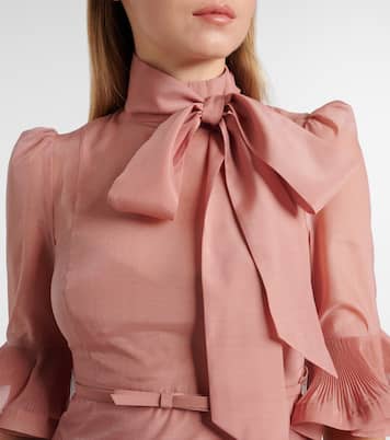 Tiered pleated midi dress | Zimmermann