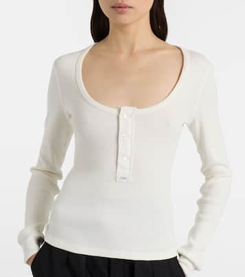 Cotton jersey Henley shirt | Chloé